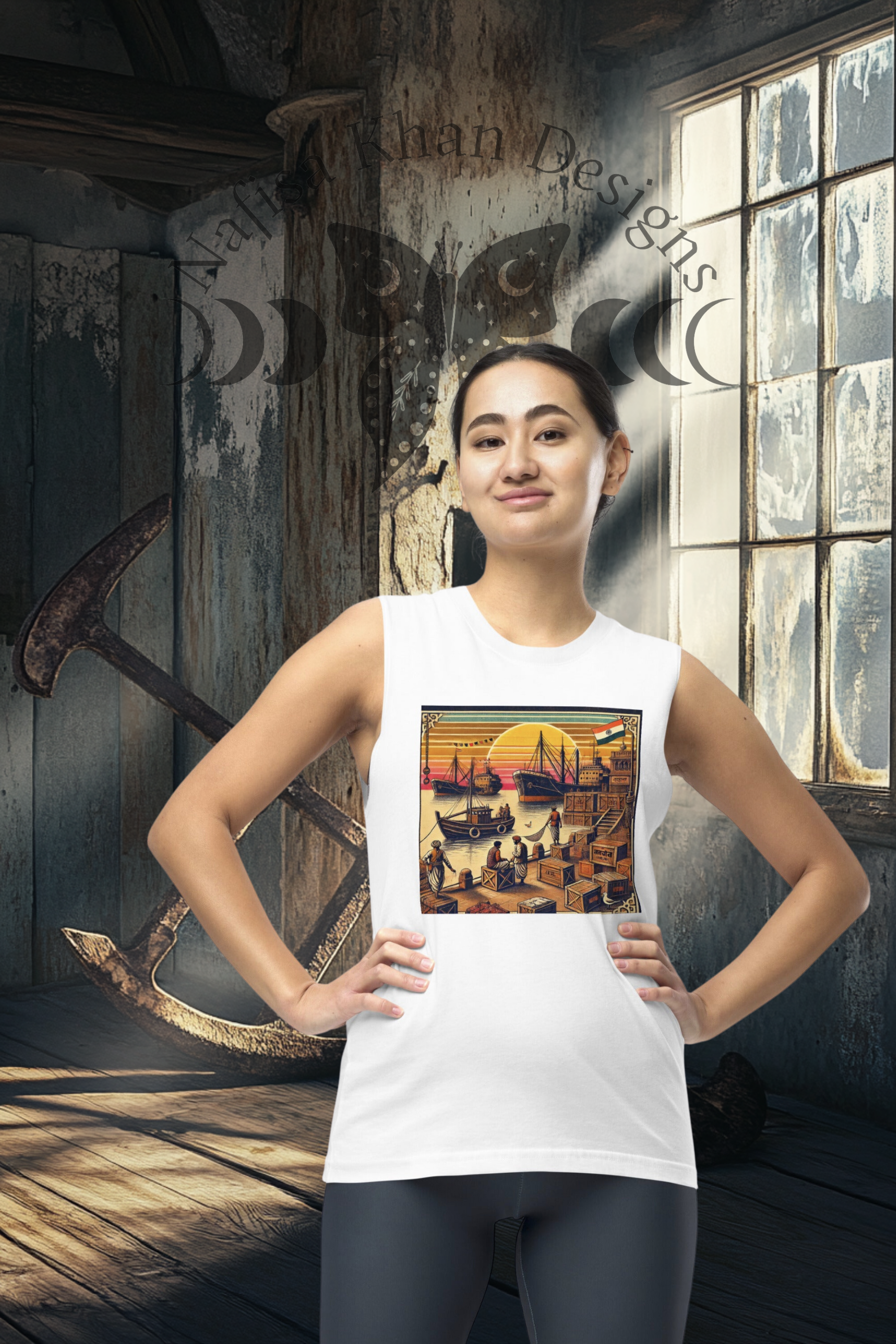 Retro Maritime Heritage Sleeveless Tank