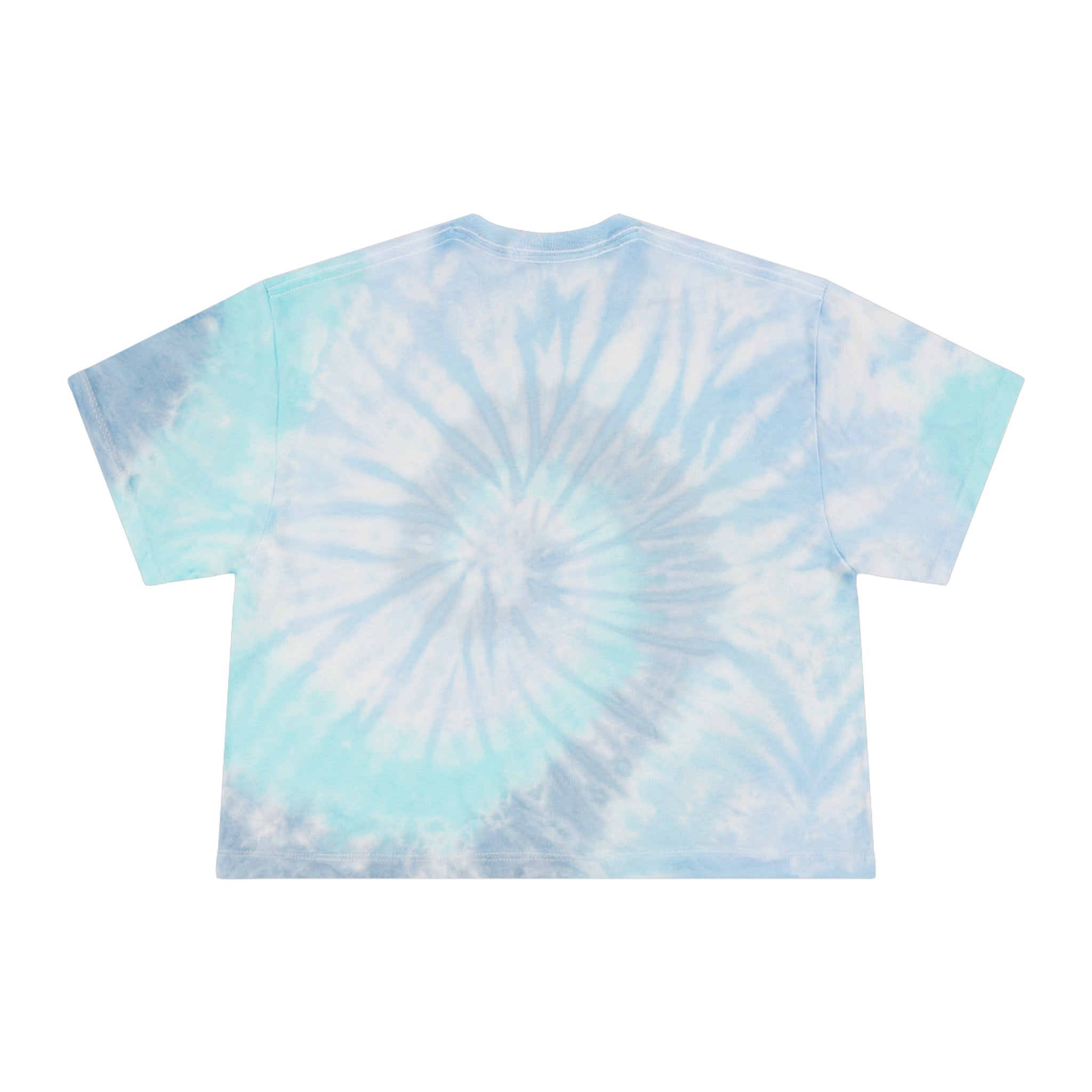 Tie-Dye Crop Tee — 'DESI ZOMBIES' Pastel Spiral Graphic Women's Top