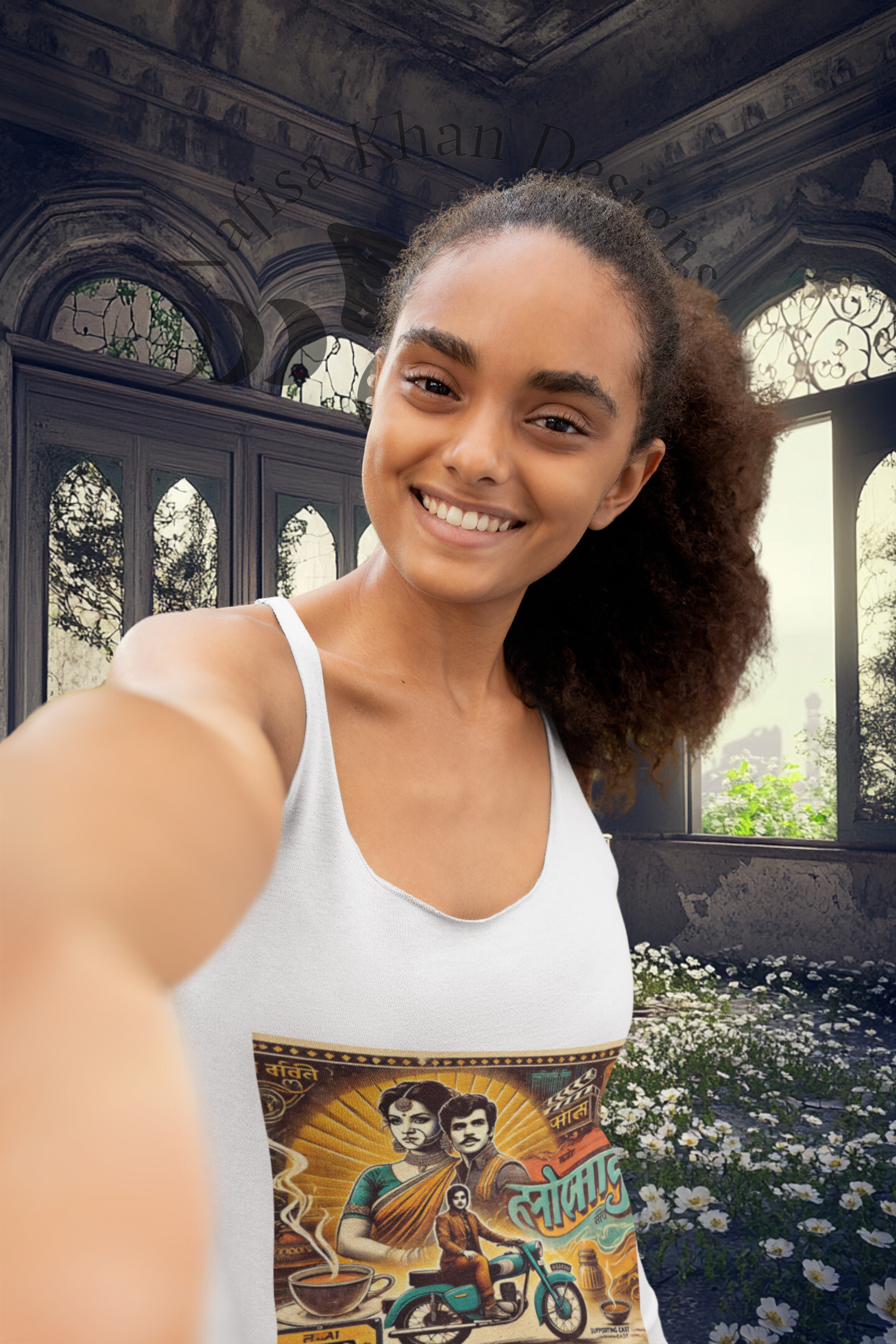 Retro Bollywood Drama Racerback Tank