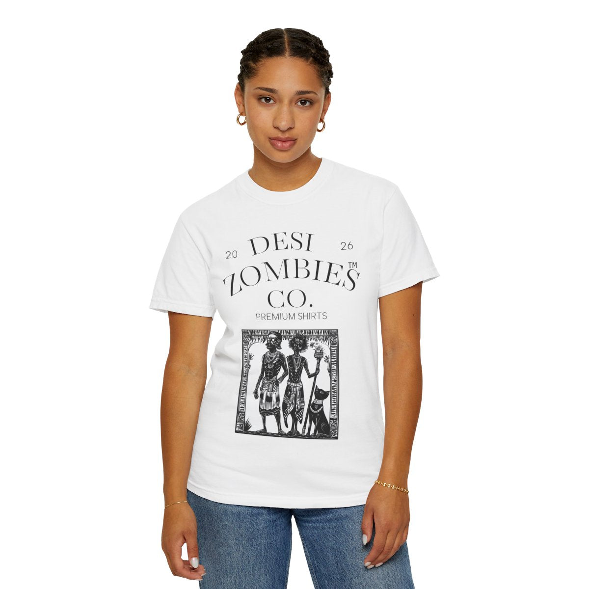 Desi Zombies Co. Vintage Graphic T-Shirt — Retro Ethnic Illustration Tee