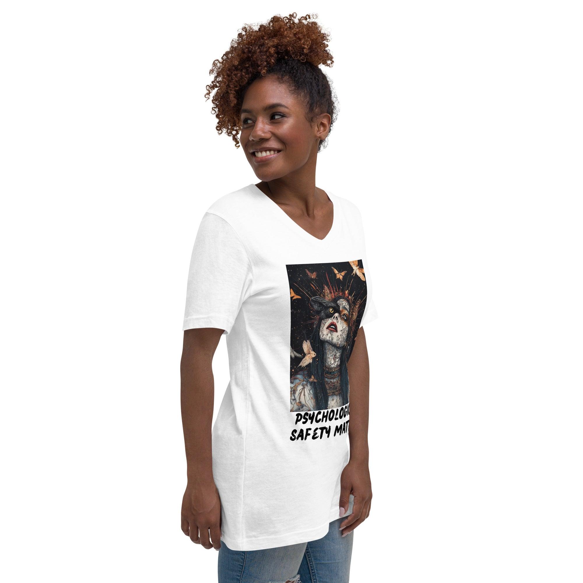 Psychological Safety Matters Unisex Short Sleeve V-Neck T-Shirt - Nafisa Khan Designs