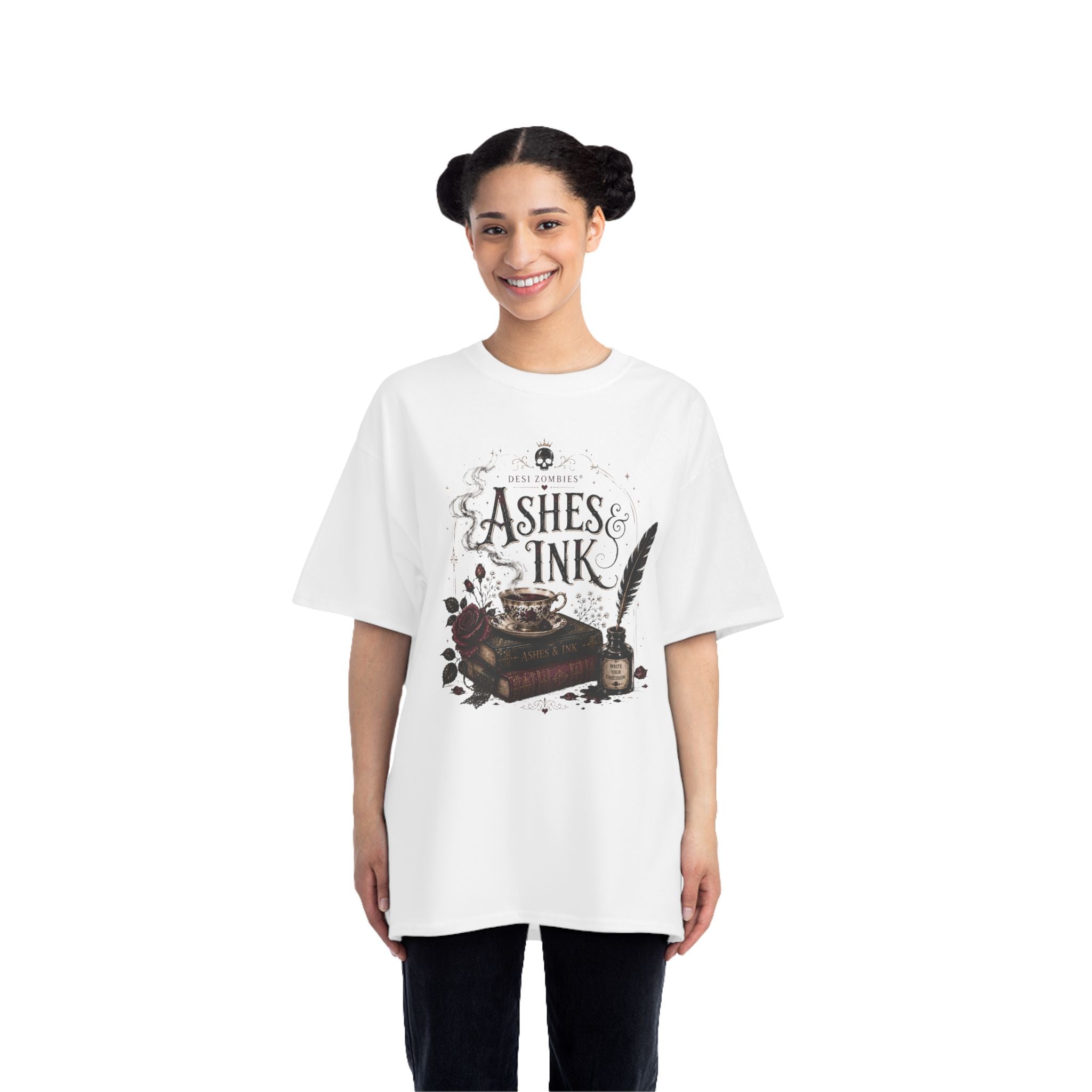 Ashes & Ink Graphic T-Shirt — Desi Zombies Vintage Bookish Tee