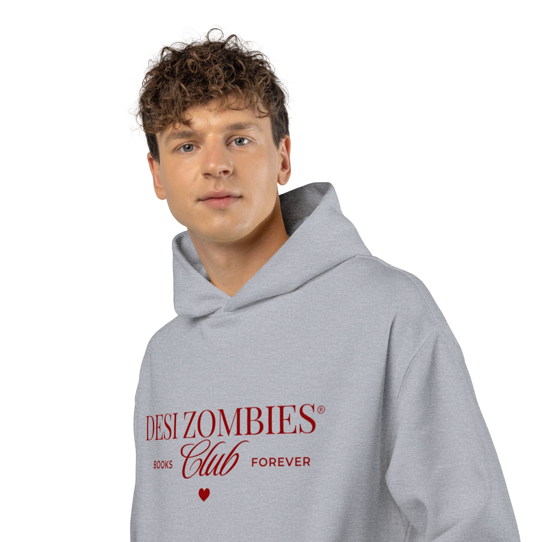 Relaxed Hoodie — "Desi Zombies Books Club Forever" Graphic Hoodie