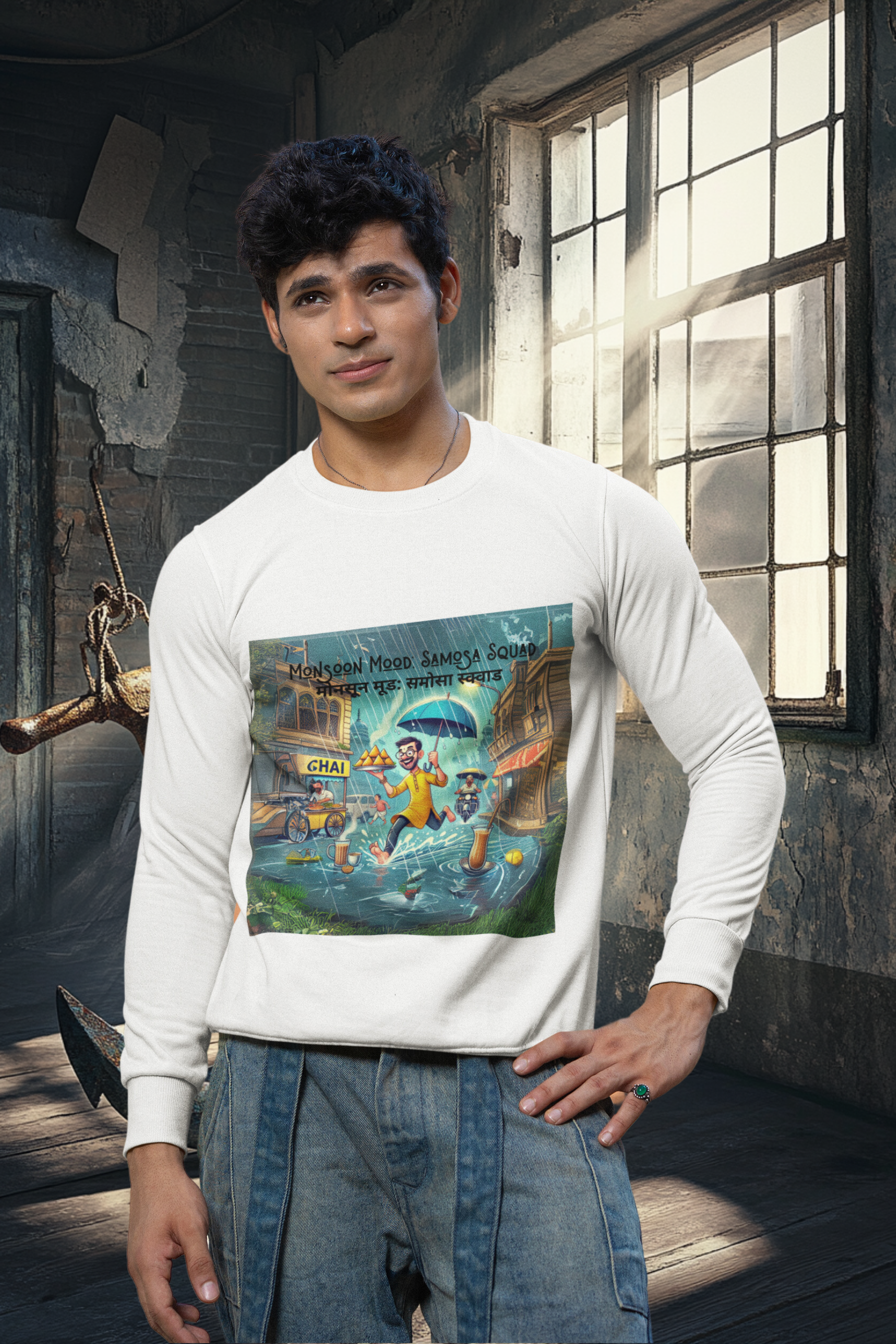 Monsoon Mood: Samosa Squad Unisex Premium Sweatshirt