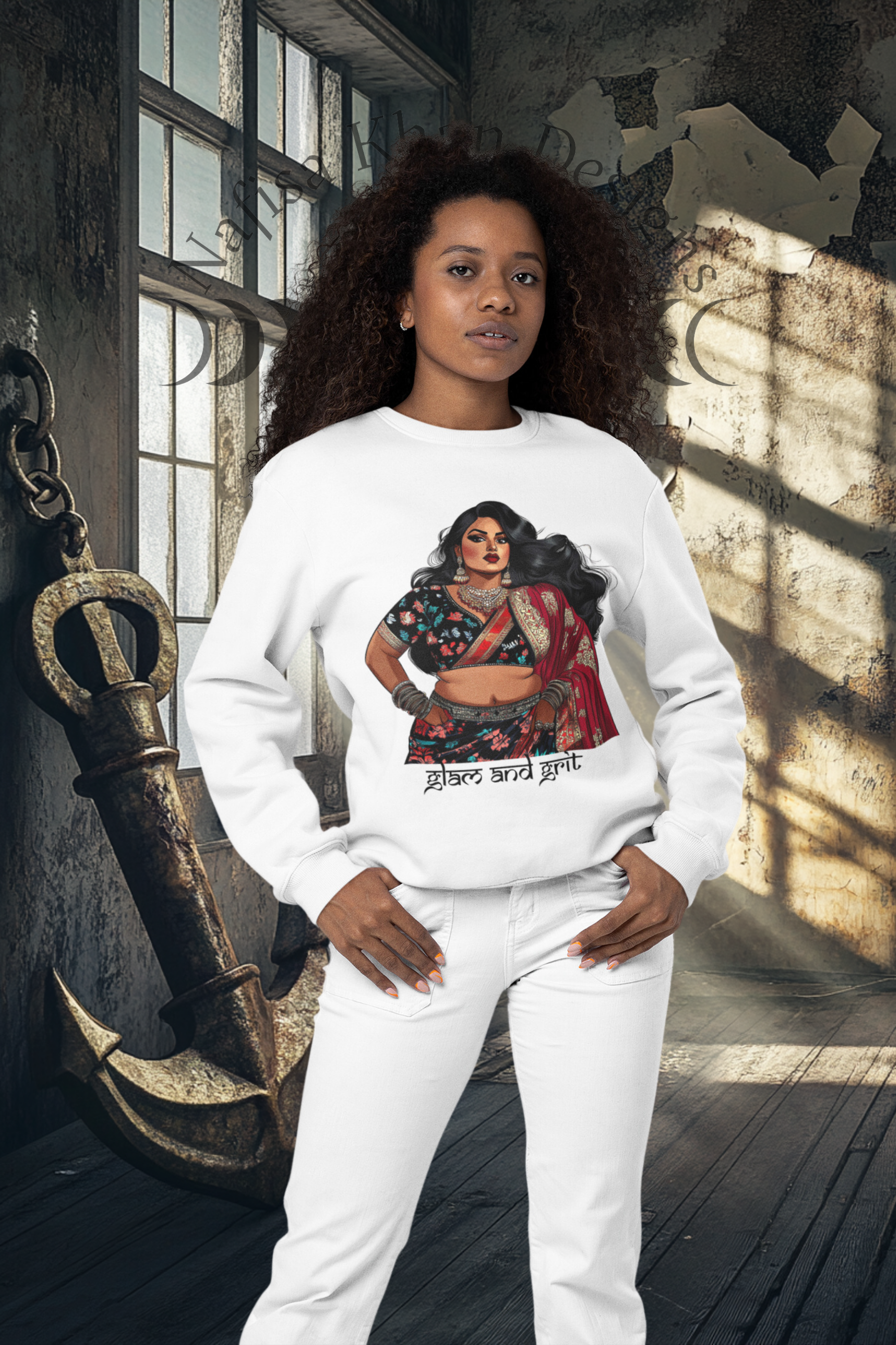 Desi Glam and Grit Empowerment Sweatshirt