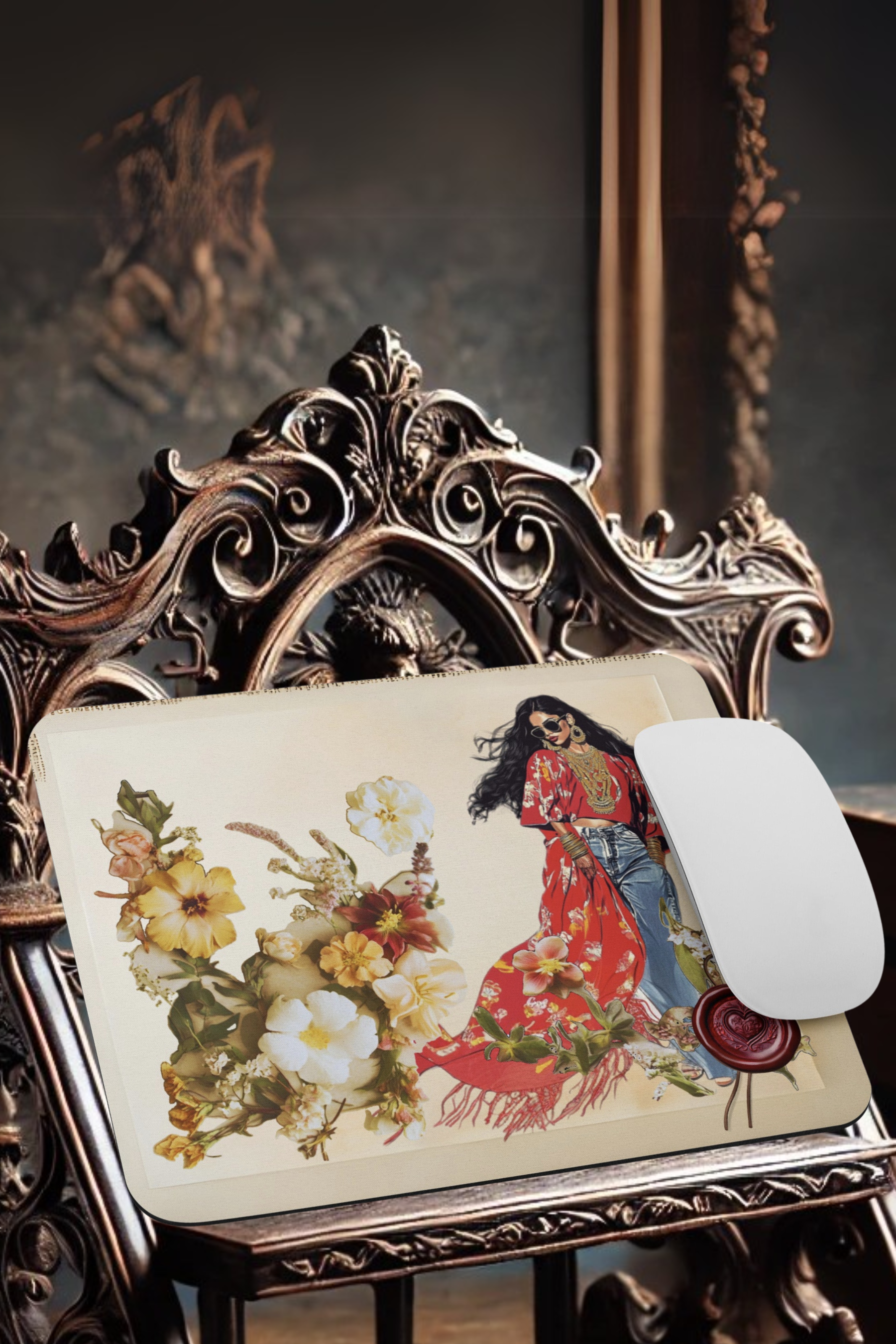 Girmitya Descendant Floral Reverie Mouse Pad