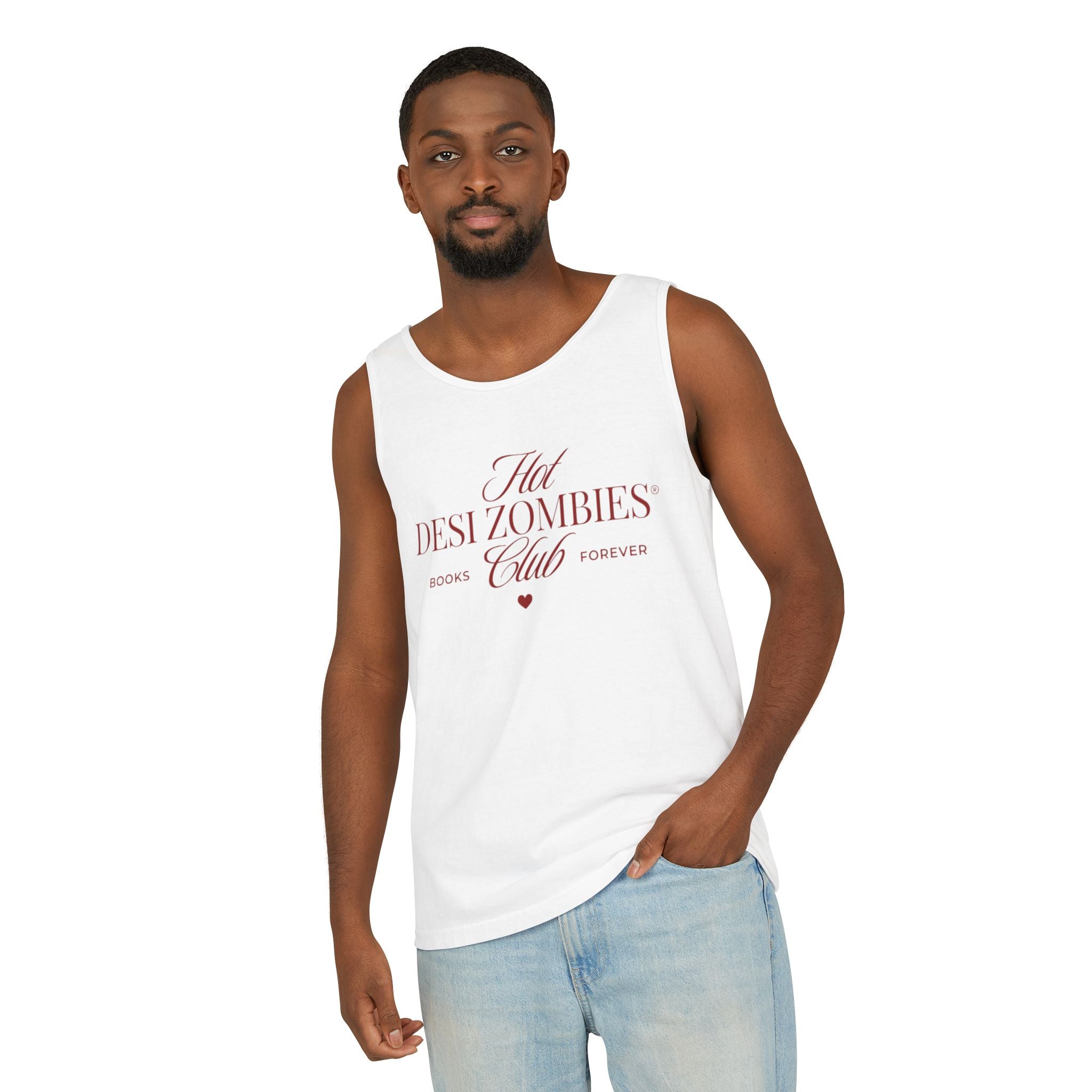 Desi Zombies Club Tank Top — "Hot Desi Zombies" Book Lover Graphic Tank