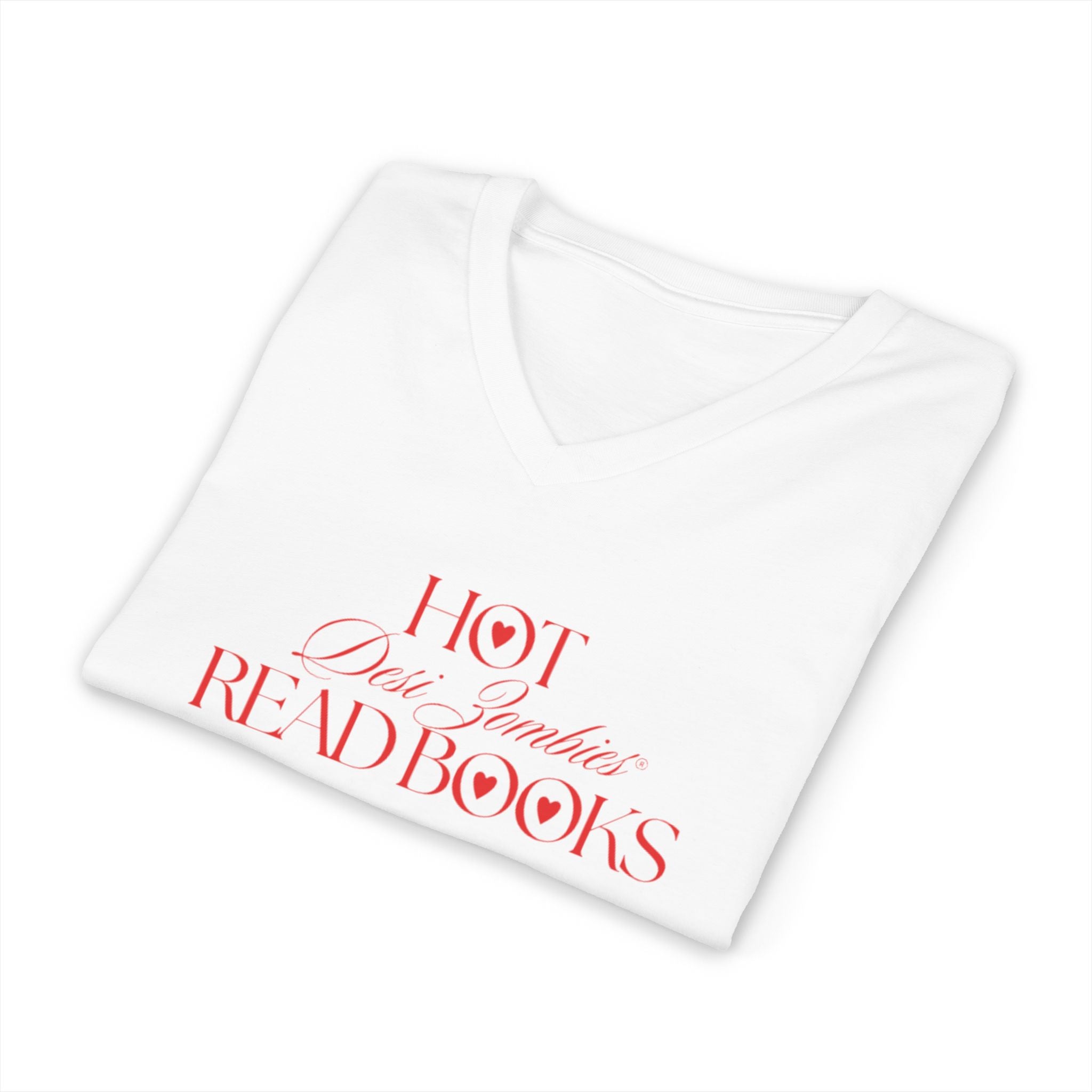 Hot Desi Zombies Read Books V-Neck Tee